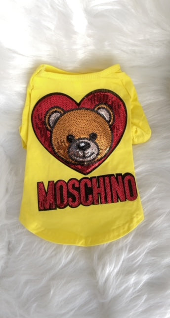 Pawschino Sequin Heart T-Shirt